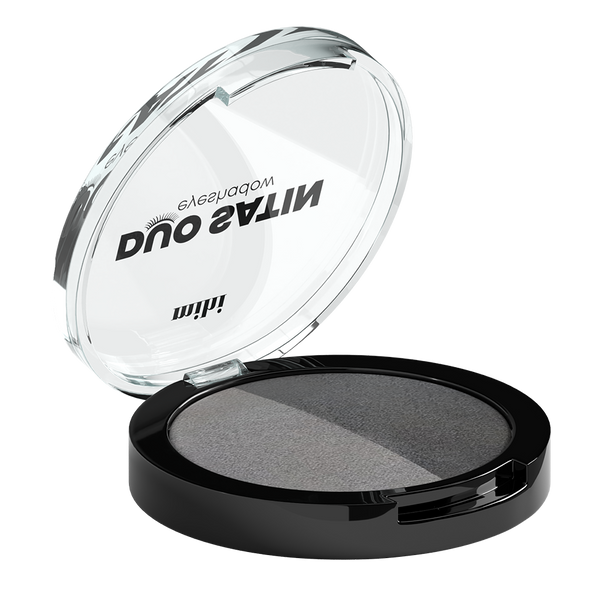 Eyeshadow. Akių šešėliai "Duo Satin Eyeshadow 02" (šviesiai pilka - tamsiai pilka)